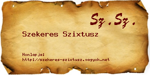 Szekeres Szixtusz névjegykártya